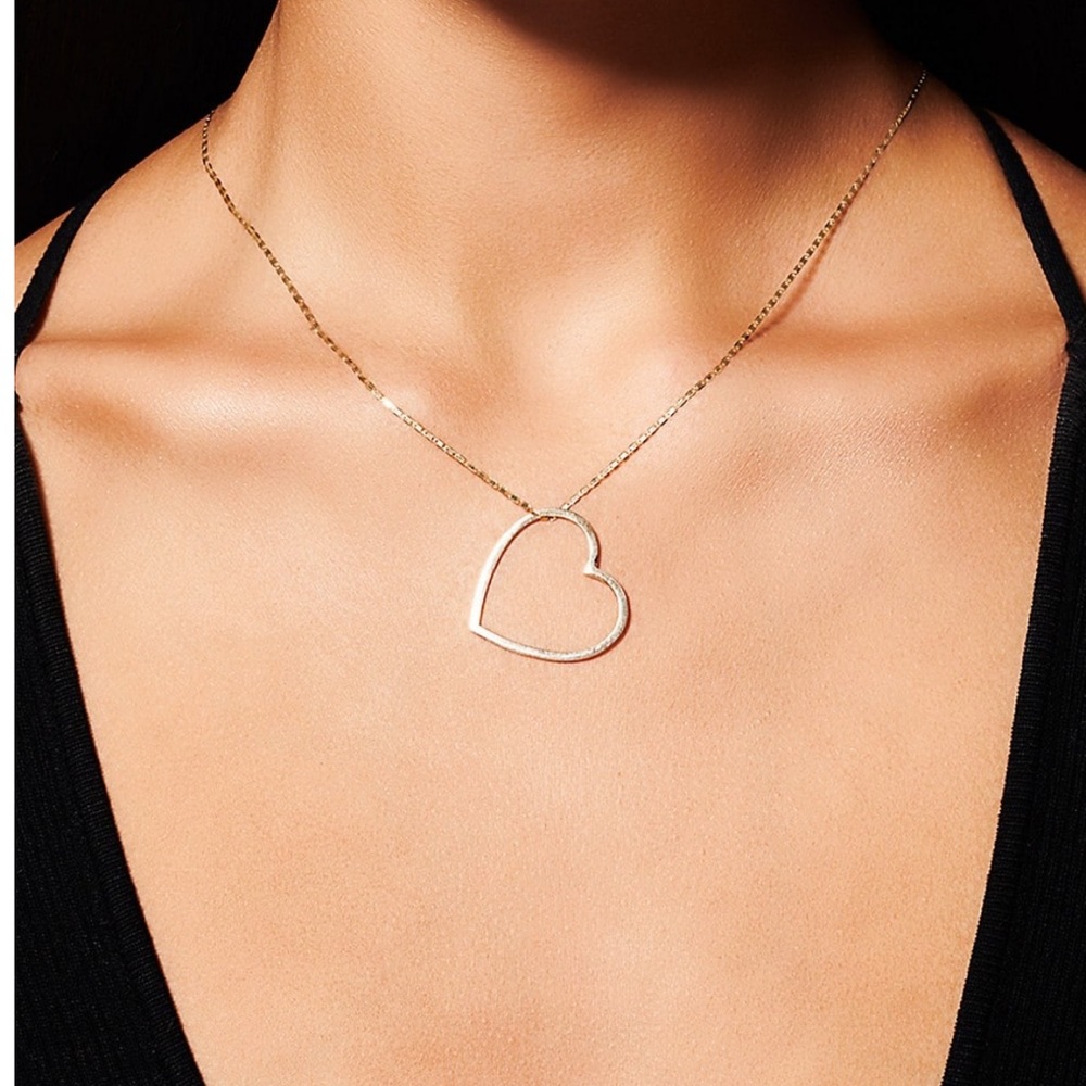 Lana Jewelry Large Heart Pendant 14k white gold